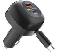 FORCELL F-ENERGY Chargeur de voiture en aluminium 75?W avec câble USB-C intégré