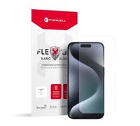 Forcell Film de Protection pour Apple iPhone 16 Pro - Nano Glass Hybride Verre trempé Résistant Anti-Chocs, Transparence HD, Pose Facile, Compatible Coques, Anti Germes