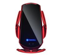 FORCELL HS1 Support voiture Support voiture Chargement automatique par induction 15W + Adapt. Magnétique Rouge