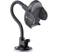 FORCELL Support voiture Support voiture GSM (OVAL) + arc (27cm) pour l'ouverture de ventilation et le pare-brise Noir
