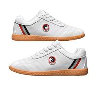 ForceRoute Chaussures de Taichi,Chaussures Art Martiaux,Chaussures de Taekwondo,Arts Martiaux Kung Fu Baskets Cuir,Enfants,pour Homme et Femme,Unisexe,Léger,Non Slip,Respirant,pour Marche Fitness