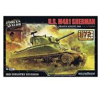 Forces Of Valor 1:72 US M4A1 Sherman France 1944 - modèle réduit, modèle réduit, modèle de Diorama, modèle Militaire, Plastique en kit