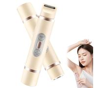 Forcipower Comfort 2 in 1 Electric Lady Shaver, Double-Headed Waterproof Wet and Dry, for Facial Face Underarm Legs (Beige)