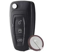 Ford 3 Boutons Flip Key Transit Custom avec Batterie VL2020 pour MK8 2013-2018 et MK3 Focus - HU101 Blade