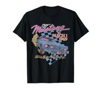 Ford - Blue Mustang Mach 1 1969 Fond à carreaux T-Shirt