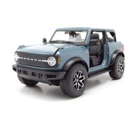 BBurago Voiture miniature Ford Bronco 2021 1/18 Bleu métal capot et hayon ouvrables