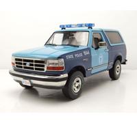 Ford BRONCO Xlt 1996 Massachusetts State Police Bleu Modèle 1:18 Greenlight