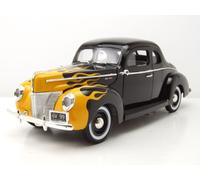 Ford Deluxe Coupé 1940 Noir Flammé Voiture Modèle 1:18 MotorMax