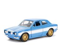 Jada Voiture miniature 1:32 Ford Escort Free Rolling Bleu 1974