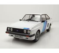 Ford Escort MK2 RS 2000 X-PACK 1977 Blanc Bleu Modèle Réduit 1:18 MCG