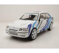Ford Escort MK4 RS TURBO S2 1990 Blanc Bleu Modèle Réduit 1:18 MCG