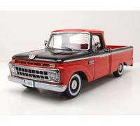 Ford F-100 Custom Cab Pick Up 1965 Rouge Noir Modèle Auto 1:18 Sun Star