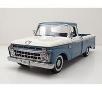 Ford F-100 Personnalisée Cab Pick Up 1965 Bleu Blanc Modèle 1:18 Sun Star