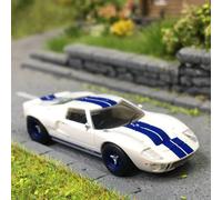 Ford GT 40, bleu, blanc, 1966 - BREKINA 18551 - HO 1/87