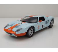 Ford Gt Gulf #6 Bleu Clair Orange Maquette de Voiture 1:24 MotorMax