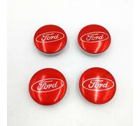 Ford, Lot De 4 Logo Ford 54mm Rouge Centre De Roue Cache Moyeu Jante Emblème Jantes Insigne