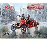 Ford Model T 1914 Fire Camion With Crew 1:24 Plastique Model Kit Icm