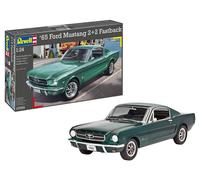 Revell Maquette de voiture 1:24 Ford Mustang 1965 Fastback 2+2 - Copie fidèle - Niveau 4 - Noir
