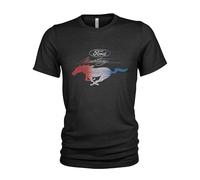 Ford Mustang All American T-shirt pour homme Rouge/blanc/bleu, Noir , XL