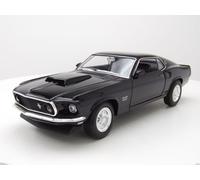 Ford Mustang Boss 429 1969 Noir Modèle Réduit 1:24 Welly