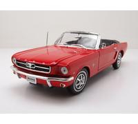 Ford Mustang Cabriolet 1964,5 Rouge Modèle Réduit 1:18 Welly