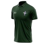 Ford Mustang Classic Tribar Polo décontracté en polyester, vert, XXL