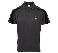 Ford Mustang Contrast RWB Polo décontracté en polyester, gris/noir, L
