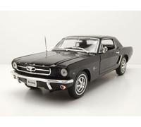 Ford Mustang Coupé 1964,5 Noir Modèle Auto 1:18 Welly