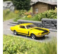 Ford Mustang Fastback, jaune et noir, 1968 - BREKINA 19611 - HO 1/87