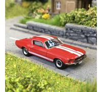 Ford Mustang Fastback, rouge et blanc, 1968 - BREKINA 19605 - HO 1/87