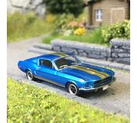Ford Mustang Fastback, Shelby GT 350, bleu, doré, 1968 - BREKINA 19610 - HO 1/87