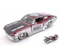 Ford Mustang Gt 1967 Harley Davidson Métallique Argent/Cuivre Modèle 1:24 32168