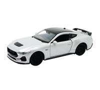 Ford Mustang GT 2024 12cm moteur rétractable modèle de voiture en métal modèle de voiture jouet 87 (argent-métal)