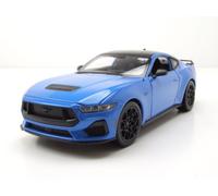 Ford Mustang GT 2024 Bleu Noir Modèle Réduit 1:25 Welly
