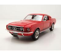 Ford Mustang GT Fastback 1967 Rouge Modèle Auto 1:24 Welly