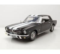 Ford MUSTANG Hardtop 1964 1/2 Noir Modèle de Voiture Blanc 1:18 MotorMax