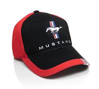 Ford Mustang Noir Rouge à rayures Casquette de baseball