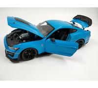 Ford Mustang Shelby GT500 bleue échelle 1:18 long. 25cm neuve dans sa boite
