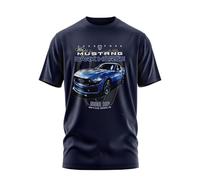 Ford Mustang T-shirt pour homme Coyote Gen.4 Dark Horse Ltd Edition 2025, Bleu marine, L