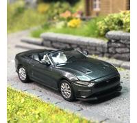 Brekina PCX870567 - Ford Mustang VI Cabriolet 1/87, Gris Foncé, 2020, Neuf