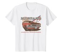 Ford - Red Mustang American Purbred T-Shirt, Enfant, Blanc, 3 Ans