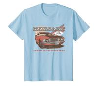 Ford - Red Mustang American Purbred T-Shirt, Enfant, Bleu Céleste, 3 Ans