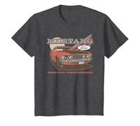 Ford - Red Mustang American Purbred T-Shirt, Enfant, Chiné Foncé, 3 Ans