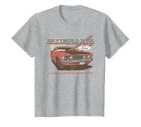 Ford - Red Mustang American Purbred T-Shirt, Enfant, Gris Chiné, 3 Ans