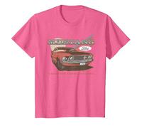 Ford - Red Mustang American Purbred T-Shirt, Enfant, Rose Chiné, 3 Ans