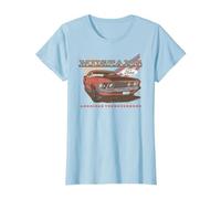 Ford - Red Mustang American Purbred T-Shirt, Femme, Bleu Céleste, 3XL
