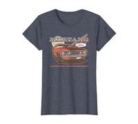 Ford - Red Mustang American Purbred T-Shirt, Femme, Bleu Chiné, S