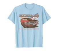 Ford - Red Mustang American Purbred T-Shirt, Homme, Bleu Céleste, XL