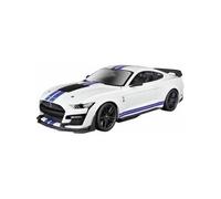 Ford Mustang Shelby Gt 500 Blanche Et Bleu 1/18 Maisto-Maisto