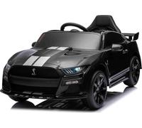Ford Shelby Mustang GT 500 Cobra Voiture électrique pour enfants, noire, télécommande 2,4 GHz, entrée USB, feux LED, moteur 2 x 30 W, licence ORIGINALE